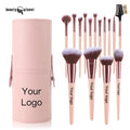 Beauty Planet Wholesale Vegan Makeup Brush Set for Eyeshadow Professional Private Label Black 15pcs Makeup Brush Set With Bucket