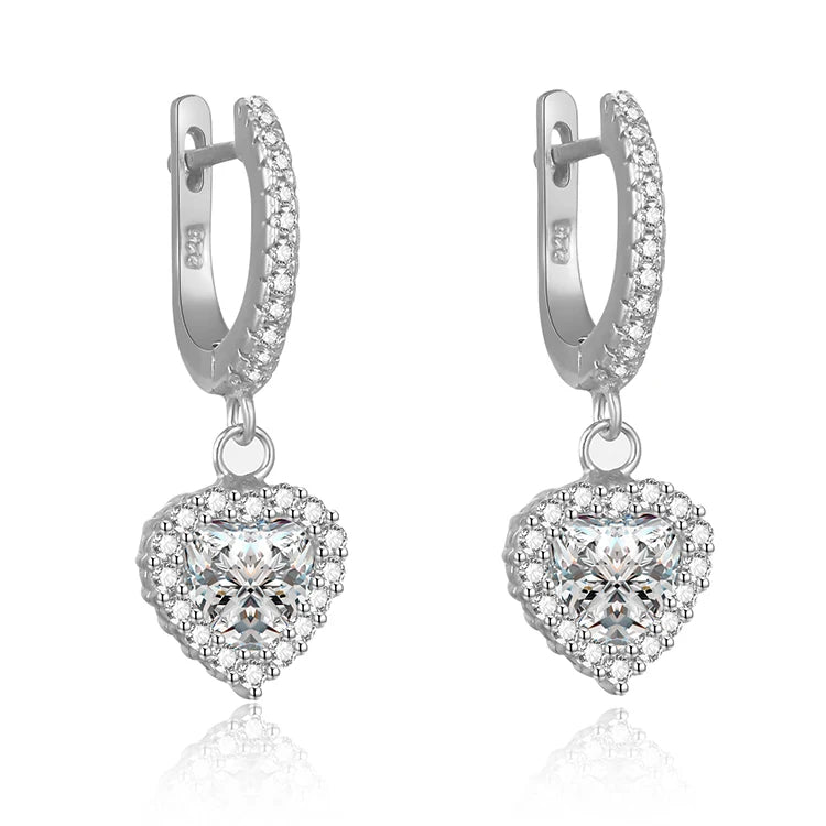 Luxury Fashion 925 Sterling Silver Rhodium Plating Ladies Earrings Designs Pictures