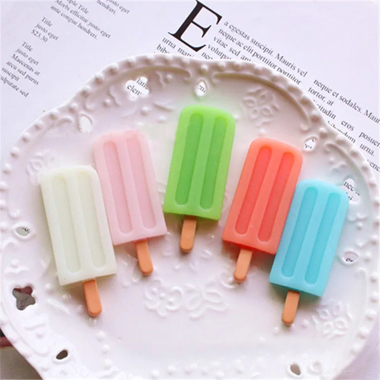 Simulation Food and Ice Cream Diy Resin Jewelry Accessories Refrigerator Sticker Accessories Popsicles