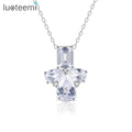 LUOTEEMI Dainty Fashion Pendant & Charm Stone Jewelry Crystal Iced Out for Woman Zircon Necklace