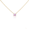 Custom Gentle Healing Natural Birthstone Macaron pink Tone Necklace Rose Quartz Crystal Pendant for Gift