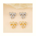 DIY Necklace Bracelet Earrings Components Versatile Fashion Luxury Jewelry Findings Handmade Diamond-set Bow Pendant Accessory