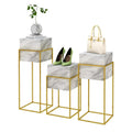 Clothing Store Golden Showroom Decoration Display Stand Props Multi-layer Display Nesting Table Set