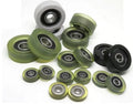 PU68822-7 8x22x7mm No Noise Polyurethane Pulley Rollers Wheel POM Nylon PU Plastic Rubber Covered Coated PU Bearing