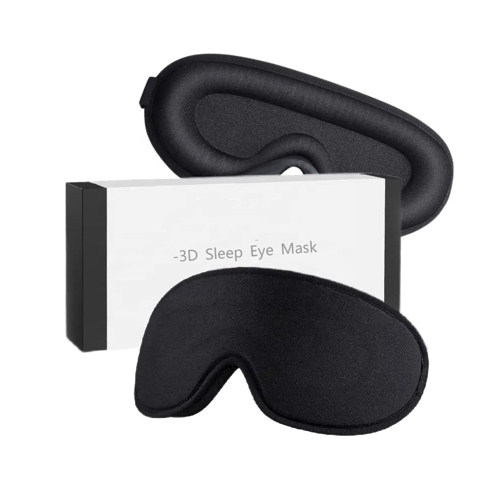 Custom Logo Contoured Sleeping Eye Cover Soft Blindfold 3D Eye Lash Removable Cup Mask Night Wears Wholesale Eyelash Sleep Mask
