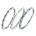 316 Stainless Steel Bracelet with White Ceramic Stain Design for Men and Women Elegant CZ Blue Bangle for Father Gifts