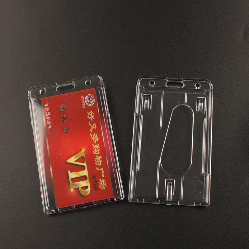 New Designer Transparent Double-sided Acrylic Plastic Id Card Holder