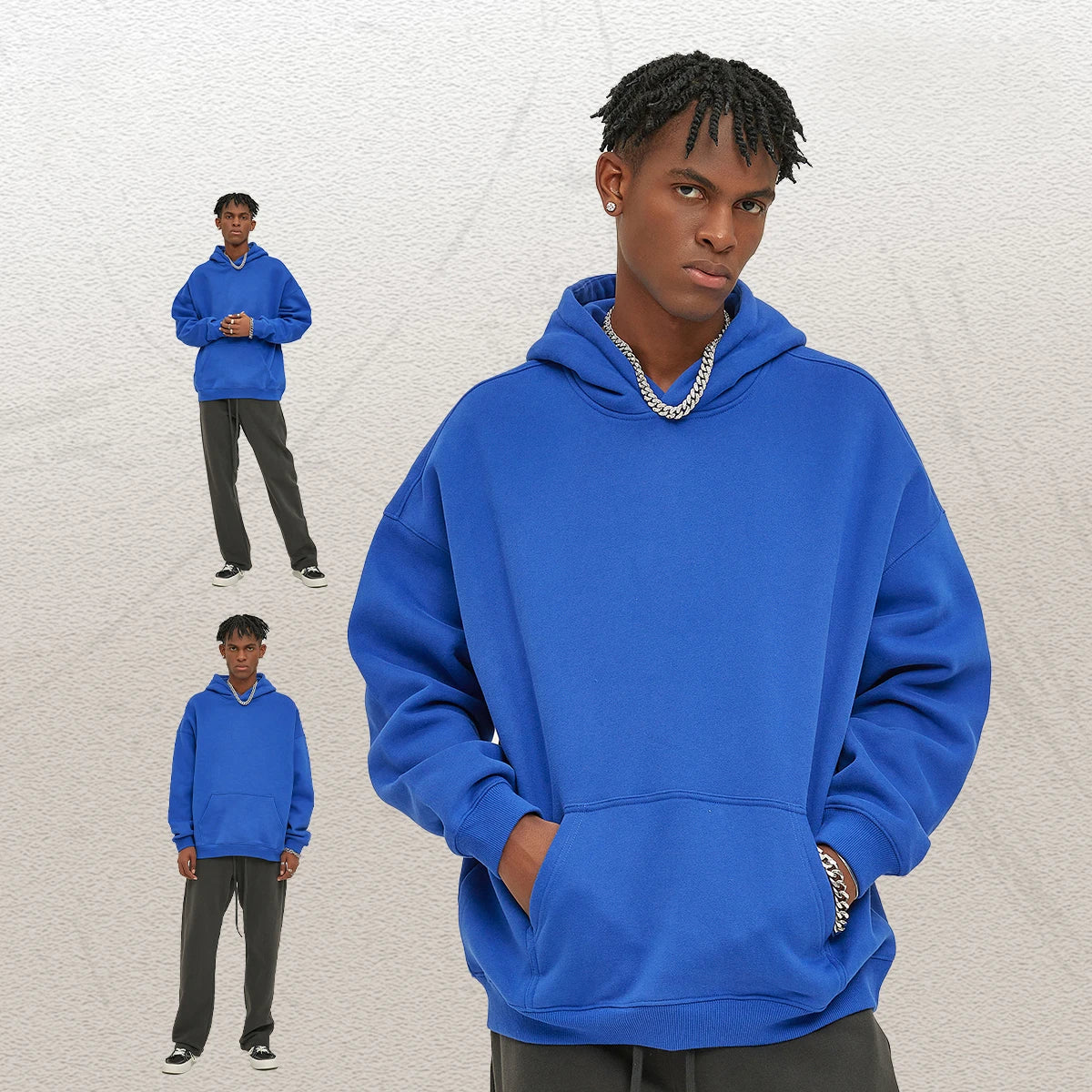 ODM/OEM2024 New 500gsm Thick and Comfortable Blank 100% Cotton Unisex Oversized Hoodie Can Be Customized logo