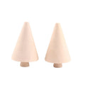 Unpainted Engraved Eco-Friendly Mini Wooden Christmas Tree Decorations for Xmas Party Festive Adornment