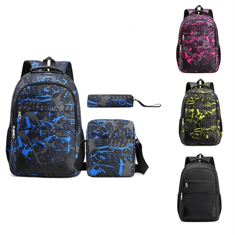 2025 Custom Fashionable Logo Girls School Book 3 Piece Backpack Set for Teen