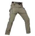 Men's Tactical Cargo Pants Multi-Pockets Windproof Waterproof Soft Shell Regular Fit for Outdoor Training Hiking Fishing Casual
