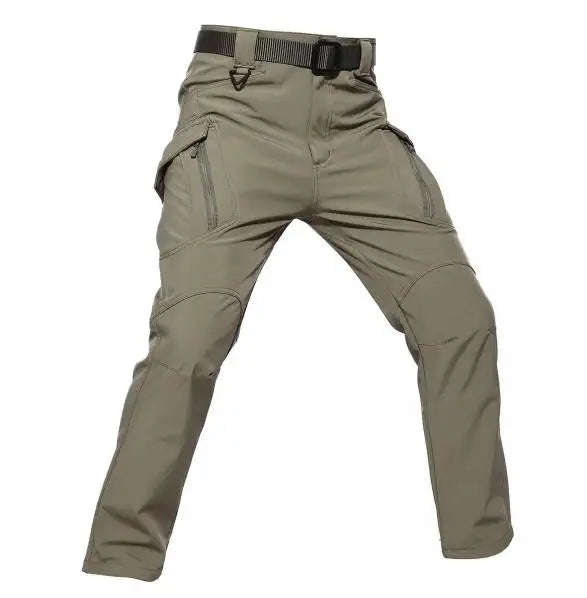 Men's Tactical Cargo Pants Multi-Pockets Windproof Waterproof Soft Shell Regular Fit for Outdoor Training Hiking Fishing Casual