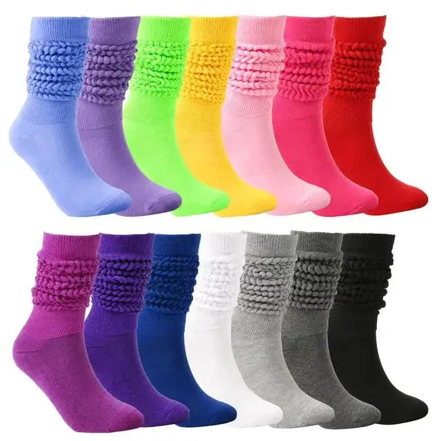 Custom Women's Bubble Slouchy Sports Socks Breathable Non-Slip Cotton Winter Casual Featuring Cute Cartoon Custom Logo Knitted