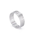 6MM Simple Sheet Music Ring Hollow Stainless Steel Note Finger Ring Women Accessories Trendy Party Jewelry Gifts