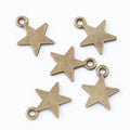 Charms Star Handmade Craft Pendant Making Fit Vintage Tibetan Bronze Silver Color DIY for Bracelet Necklace