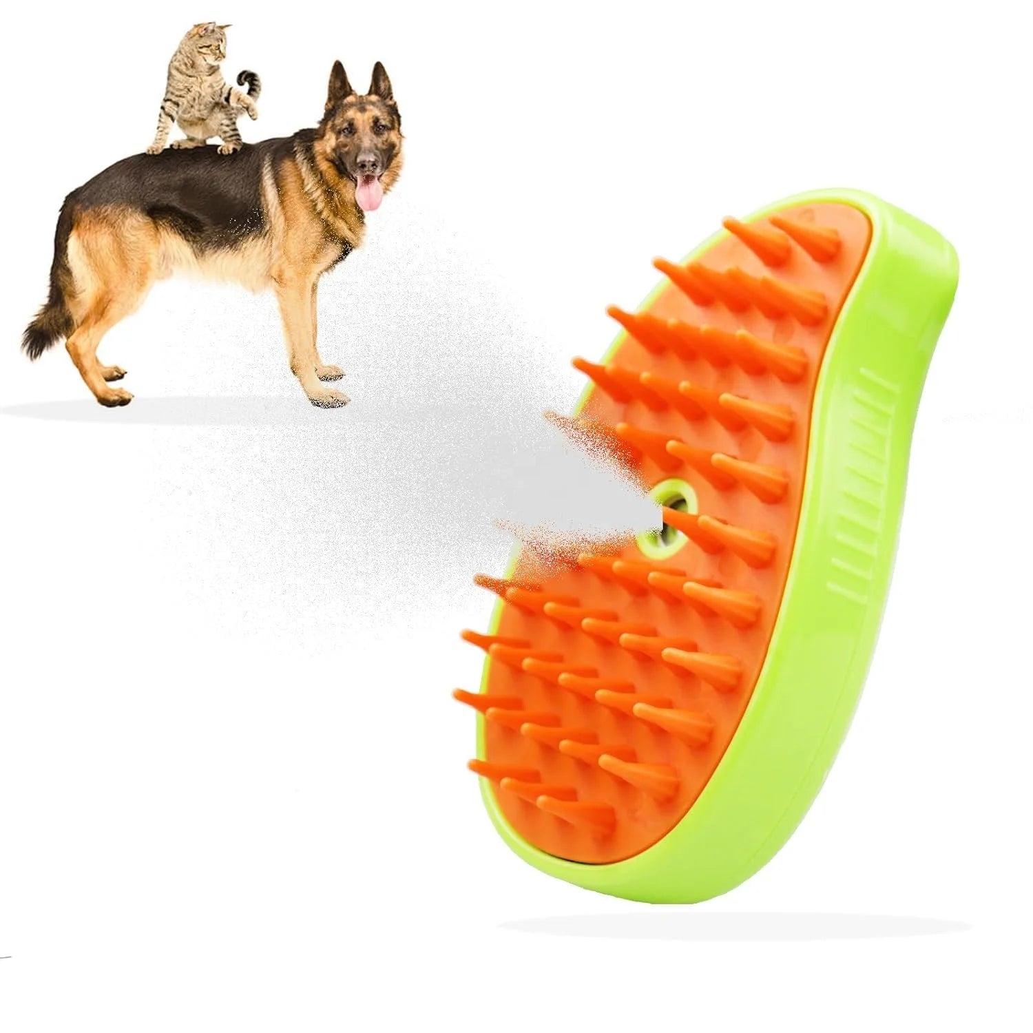 Steam Brush for Cats Pet Grooming Tool Self Cleaning Silicone Massage Comb Spray Hair Removal Brush Pet Cat Steam Brush