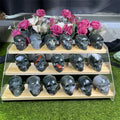 Kindfull Wholesale Natural African Blood Stone 2inch  Healing Stone Quartz Carved Skulls Crystal Skulls Carved for Sale