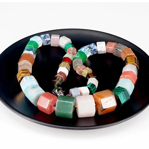 HUIYING Small irregular shape agate stone necklace gemstone beads healing crystal for bracelet making