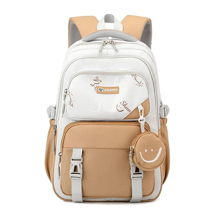 Custom Designer Black Nylon Cute Small Mini Printed Luxury College School Fashion Girl Bookbags