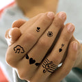 Factory Wholesale Body Fingers Tattoo Stickers Stencil Paper Luxury Heart Hand Arm Waterproof Girls Women Fake Temporary Tattoo
