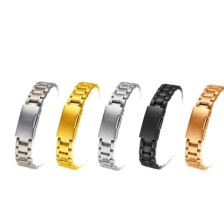 LAIHE Curved Stainless Steel Watch Band 18mm 20mm 22mm 24mm Bracelet in Acrylic Durable and Stylish Product