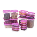 Hot 17-Piece Airtight Plastic Cereal Container Food Storage Set PP Pantry Organizer for Sugar Dry Food Other Necessities