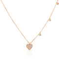POLIVA Collier Collar Bling Heart Chain Cubic Zircon Pendant 925 Sterling Silver Women 18K Gold Plated Jewelry Fashion Necklace