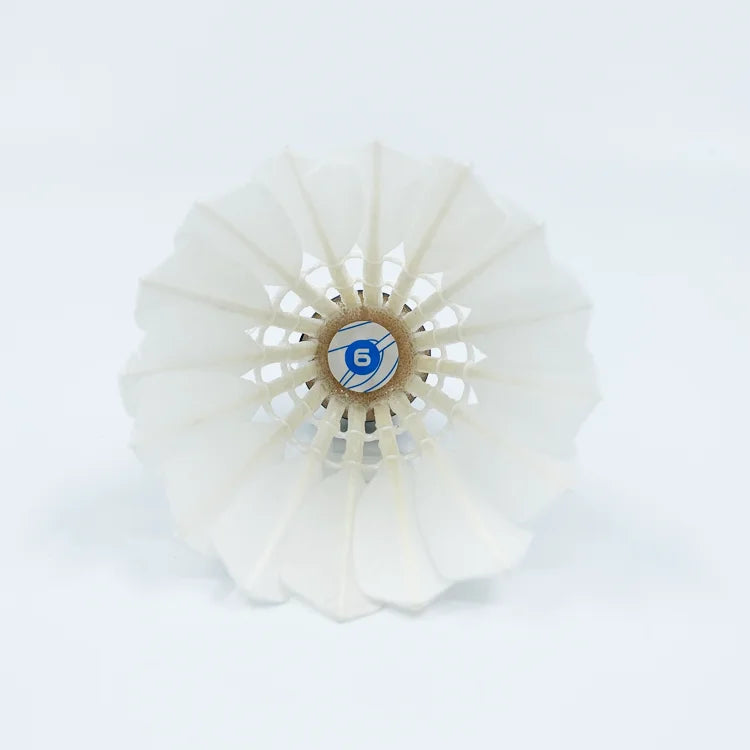 Dmantis D6 Durable PU Cork Badminton Shuttlecock 74-78 Class Stable Indoor Sports Training Daily Use with Stretched Duck Feather