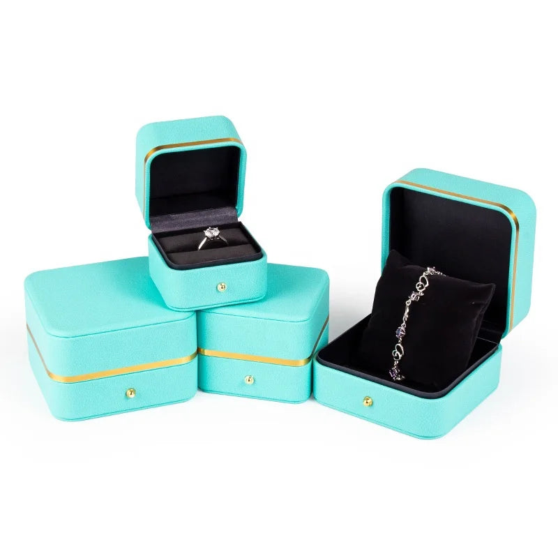 MeimanChristmas Hot Sale PU Jewelry Packaging Box Custom Logo Bracelet Box Jewelry Storage Packaging Box