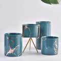 Wholesale Large Candle Jars Luxury pink and Blue Candle Jar