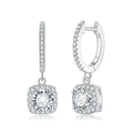 Hip Hop Style 925 Sterling Silver 14k 18k White Gold 0.5CT 5mm Moissanite Ball-shaped Ladies Hoop Earrings for Weddings