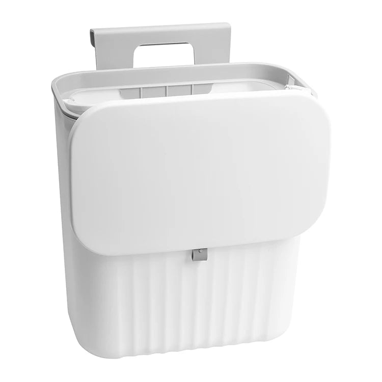 Folding Waste Bin Wall Mount 9l Pp Recycling Bathroom Trash Bin Kitchen Cabinet Plastic Bin Plastic Hanging Trash Can