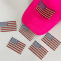 Wholesale American Flag Patch Hat Iron on Badge Patch Sparkling National Country US Rhinestone Flag Patch for Hat Bag Clothing