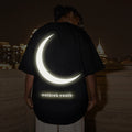 Free Label and Tags Custom Personal Brand T Shirt Heavyweight Oversize Reflective Printed Logo T-shirt for Men