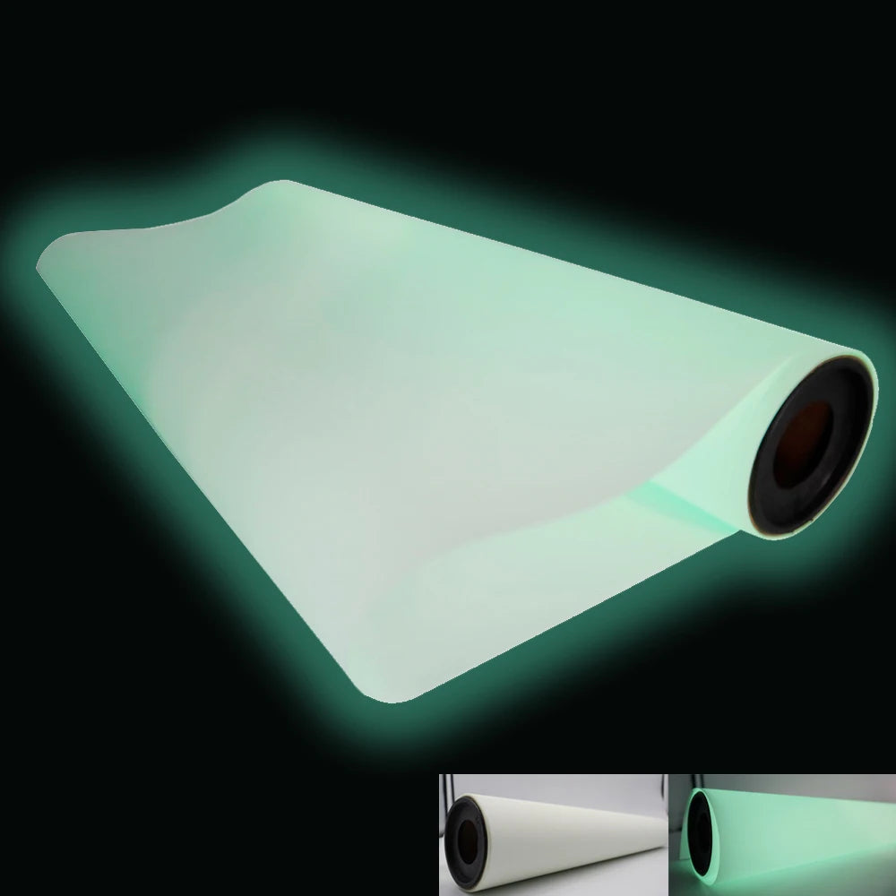 Spain Stock 23.6in X 328ft/60cm X 100m DTF Glow in the Dark Luminous Film Roll Cold Peel DTF Special Film for T-shirts Printing