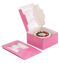 Disposable Cake Containers White Bakery Boxes with Window Dessert Boxes for Foldable Birthday Gift Wrapping Paper Box
