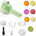 Smart Gadgets Electric Slicer Kitchen Chopper Hand Held Food Processor Portable 4 in 1 Handheld Electric Vegetable Cutter Set