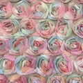 Rose Flowers Party Evening Women Ruffle Dress Cascading Ruffle Mesh Dress Lace Fabric