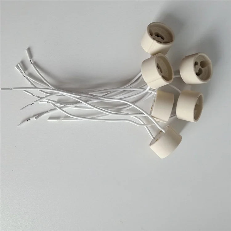 Hot Sale GU10 Aging Lamp Holder Light Holder Halogen Lamp Holder Gu10 Socket Pure White Color Gu10 Lampholder