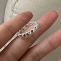 Geometric V Shape 925 Sterling Silver Open Rings for Women Birthday Gifts