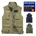 Multi-pocket Customized logo Good Quality Casual Polyester Breathable Fishing Vest for Men