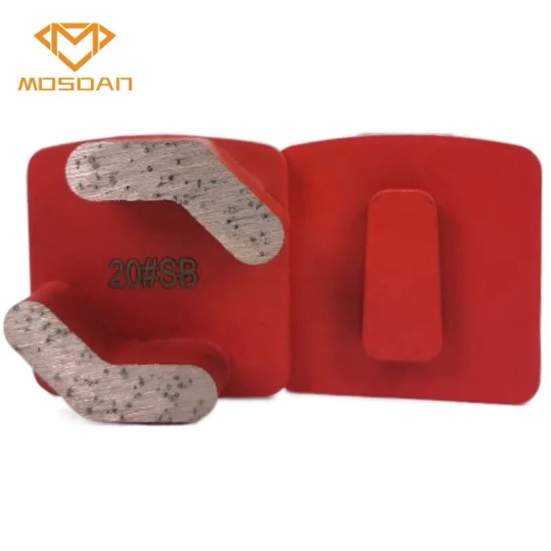 Mosdan Hot Sale Redi Lock Double L Segment Diamond Grinding Shoe Puck Plate for Concrete