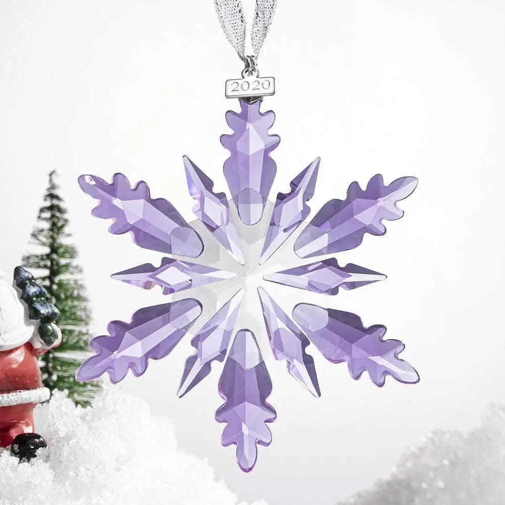New Design Christmas Tree Ornament Crystal Snowflake