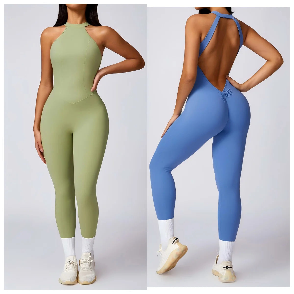 Custom Logo Peach Lifting One-piece Yoga Suit Women's Outdoor Running Quick Drying Bodysuit Sports Ribbed Jumpsuit for Women