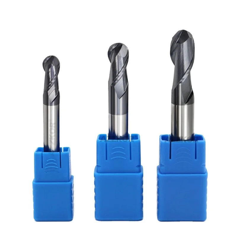 Milling Cutter Alloy Coating Tungsten Steel Tool Cnc machine Hrc50 Ball Nose Endmills AZZKOR Top