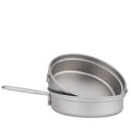 Camping Cookware Accessories Titanium Bowls Ultralight Titanium Dinner Fry Pan for Outdoor Camping Hiking Picnic