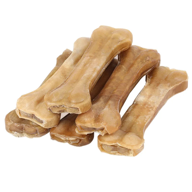 Pet Dog Toy Supplies Chews Toys Leather Cowhide Bone Molar Teeth Clean Stick Food Dog Treats