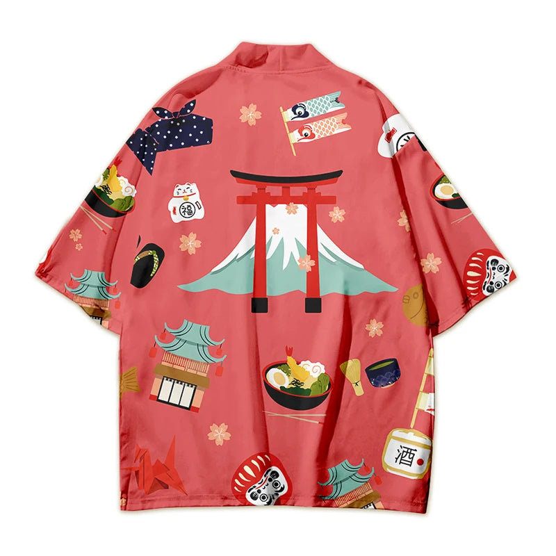 Customized Cosplay Printed Haori Anime Kimono Yukata Costumes Cloak Summer Shirts