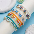 SC Wholesale Trendy Colored Beaded Bracelet Fashion Summer Beach Bracelet Creative Colorful Seashell Bracelet for Teen Girls