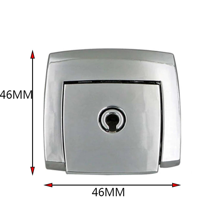 Metal Accessories Zinc Alloy Lock with Polished/Rolled Plating Custom Logo 46x46mm for Tool Box Case MegaBDM